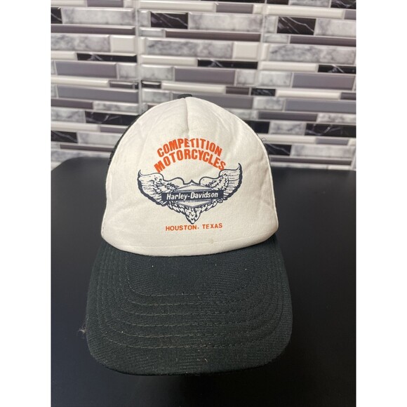 Vintage Trucker Hat - Harley Davidson Competition Motorcycles - Snapback - Picture 1 of 12